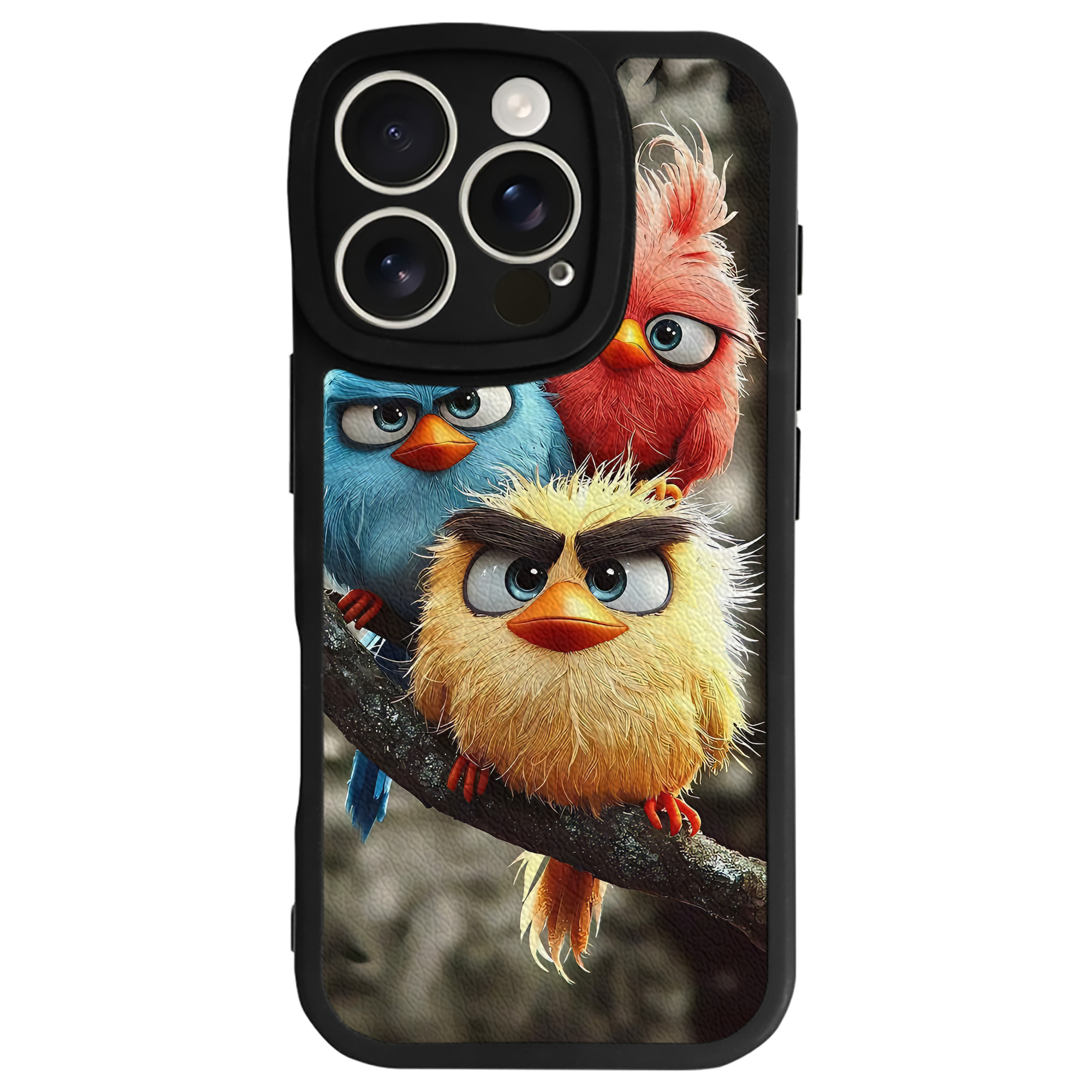 （画像用） Angry Birds アングリーバード 【iPhone 16シリーズ対応】シリコンスマホケース（レザー調） 材質：シリコン